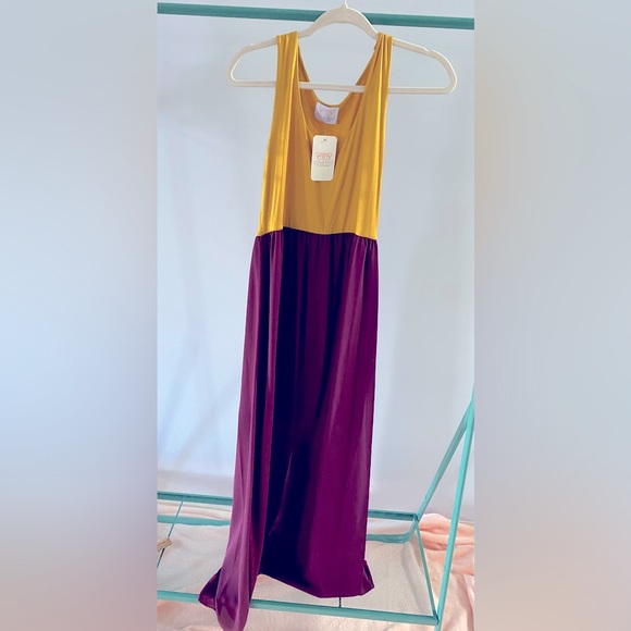 Coveted Clothing Dresses & Skirts - Coveted Clothing Sheer Maxi Dress ✨ Gold+Burgundy